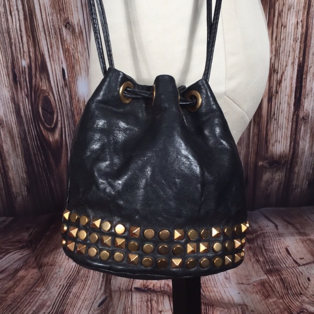 Tory Burch Black Drawstring Crossbody Bag